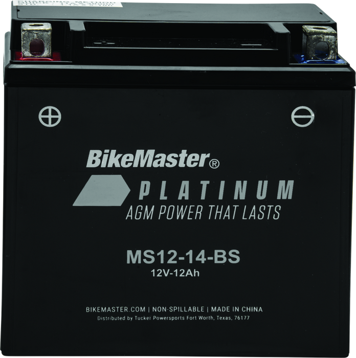 BikeMaster AGM Battery - MS12-14-BS