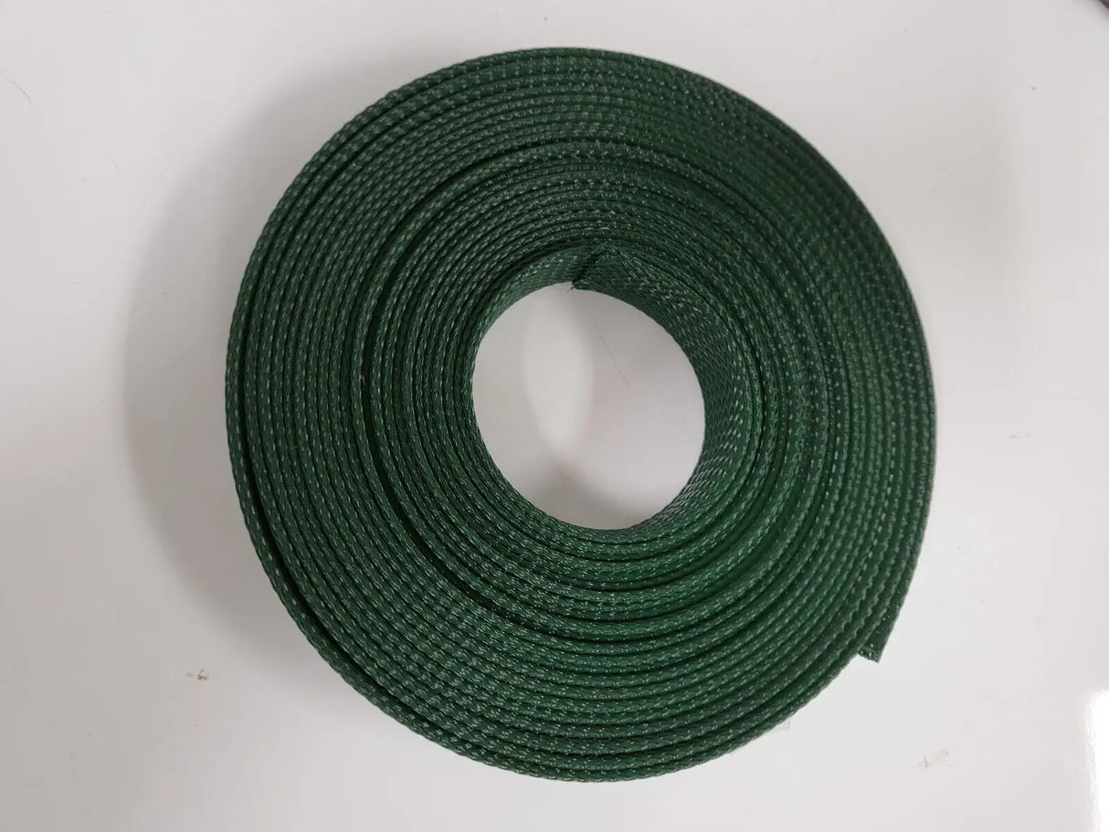 25 FT 3/4" FOREST GREEN PET EXPANDO SLEEVING BRAID AC/DC WIRE AND SUPPLY