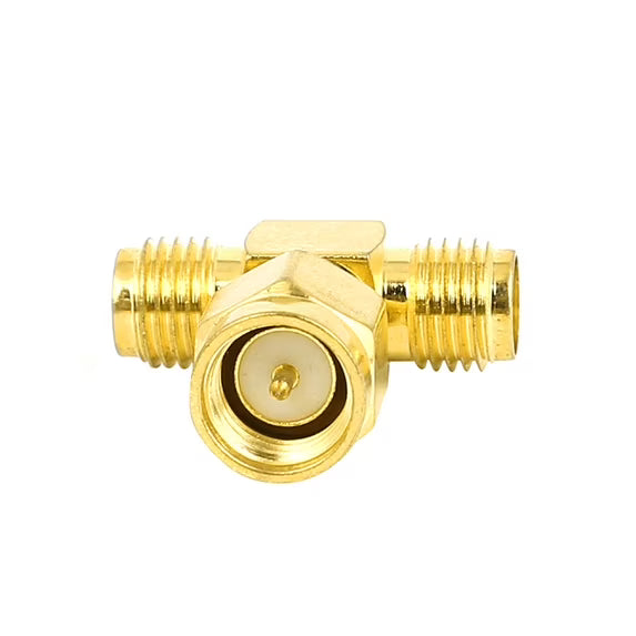 SMA T-Shape Connector Male to x2 Female TekShack