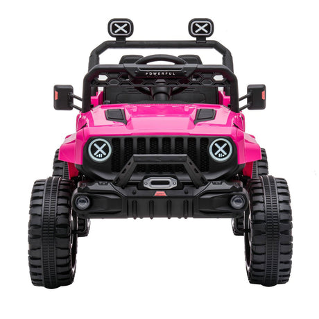 DAKOTT 12V Electric Off Road Ride On Truck with Remote Control for Kids - Pink