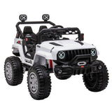 DAKOTT 12V Electric Off Road Ride On Truck with Remote Control for Kids - White