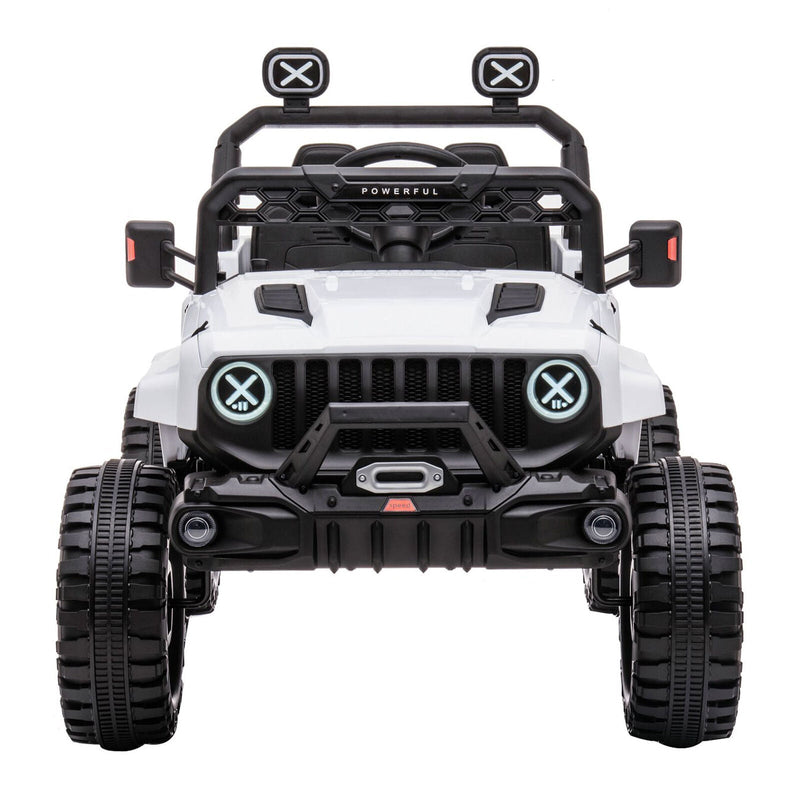 DAKOTT 12V Electric Off Road Ride On Truck with Remote Control for Kids - White