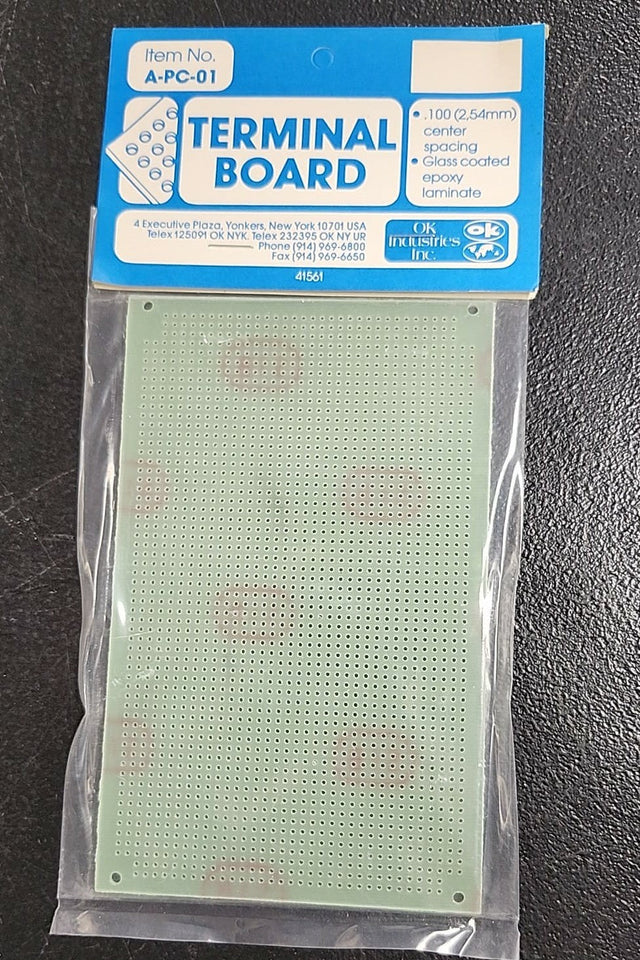 A-PC-01 Terminal Board 0.1" Spacing Epoxy Laminate TekShack