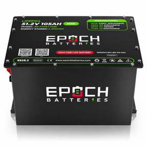 Epoch Batteries 48V 105Ah Mini LiFePO4 Golf Cart Battery Complete Kit