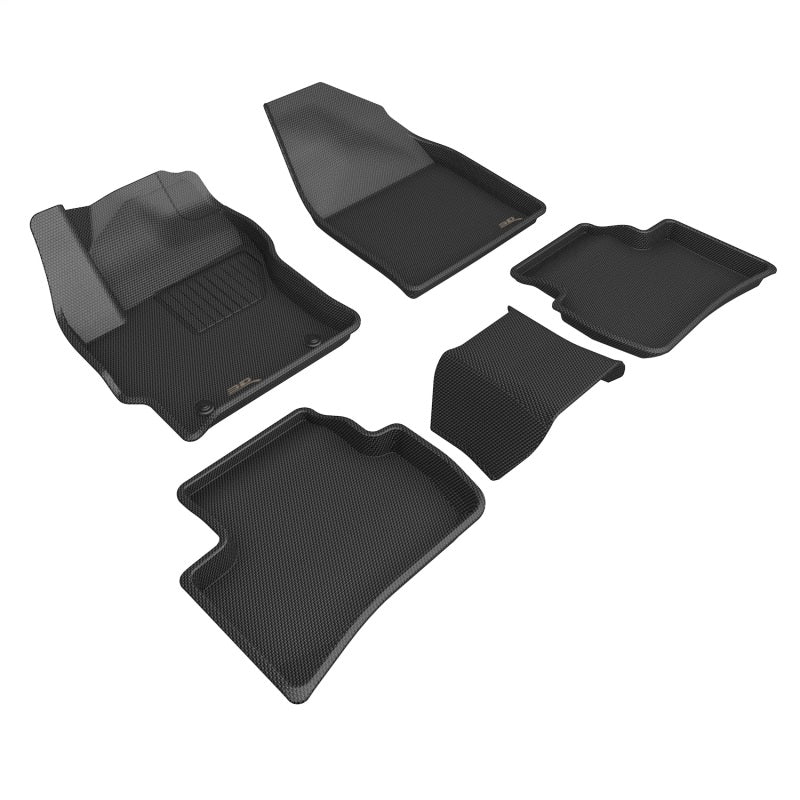 3D MAXpider 22-23 Toyota Corolla Cross AWD Kagu Black Floor Mats - Row 1/2