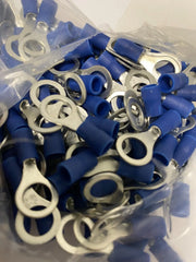 Blue 16-14 Gauge Wire Ring Terminals Vinyl Connectors Eyelet - YOU CHOOSE SIZE - Unbranded