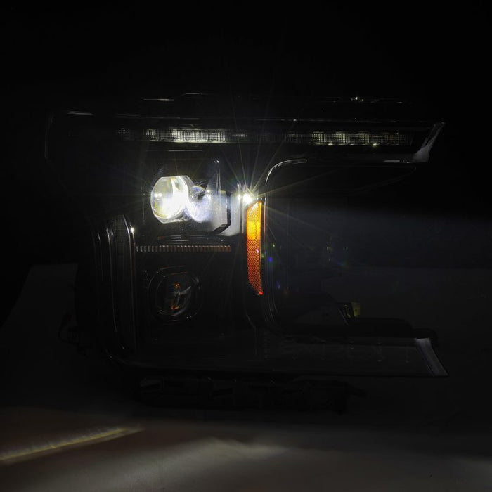 AlphaRex 18-20 Ford F-150 (Req. Conv F150 w/LED) LUXX LED Proj HL Alpha-Blk w/Actv Lt Seq Sig SB DRL