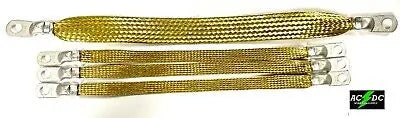 BRASS GROUND STRAP KIT 4 PC TRUCK/CAR SET U.S.A MADE ACDCWIREANDSUPPLY