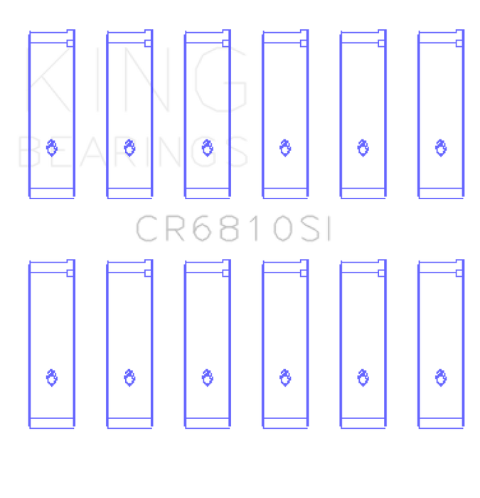 King Engine Bearings Chrysler 215 (Size +0.50mm) Connecting Rod Bearing Set