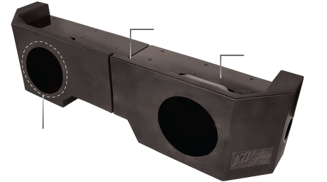Can-Am® Defender HD10 Vented 10" Passenger Subwoofer Enclosure Unloaded | UTVS-DEF-VENC-PASS UTV Stereo