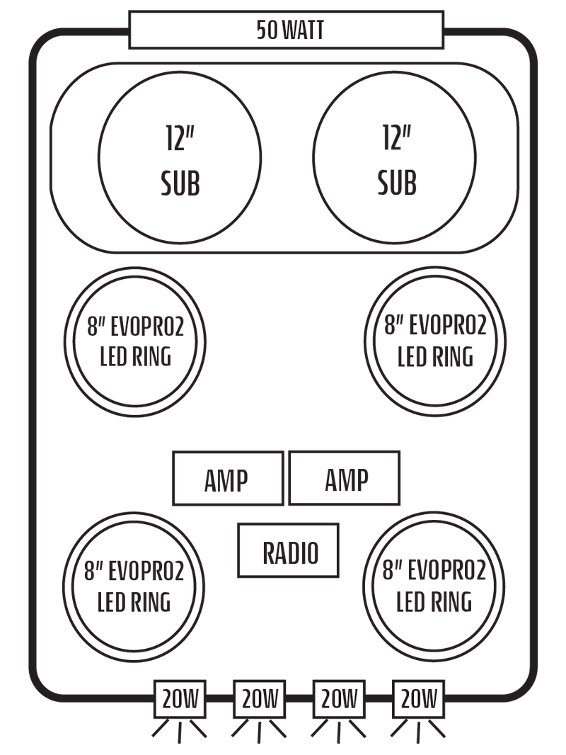 2016-2025 Can-Am Defender MAX HD7-HD10 Limited/Cab Stereo Tops (4-Door)
