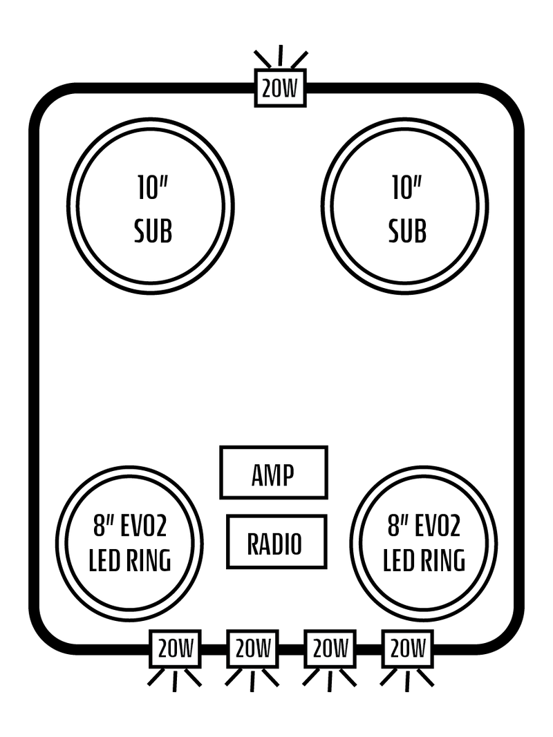 2026+ Can-Am Defender HD11 Limited/Cab Stereo Tops (2-Door)