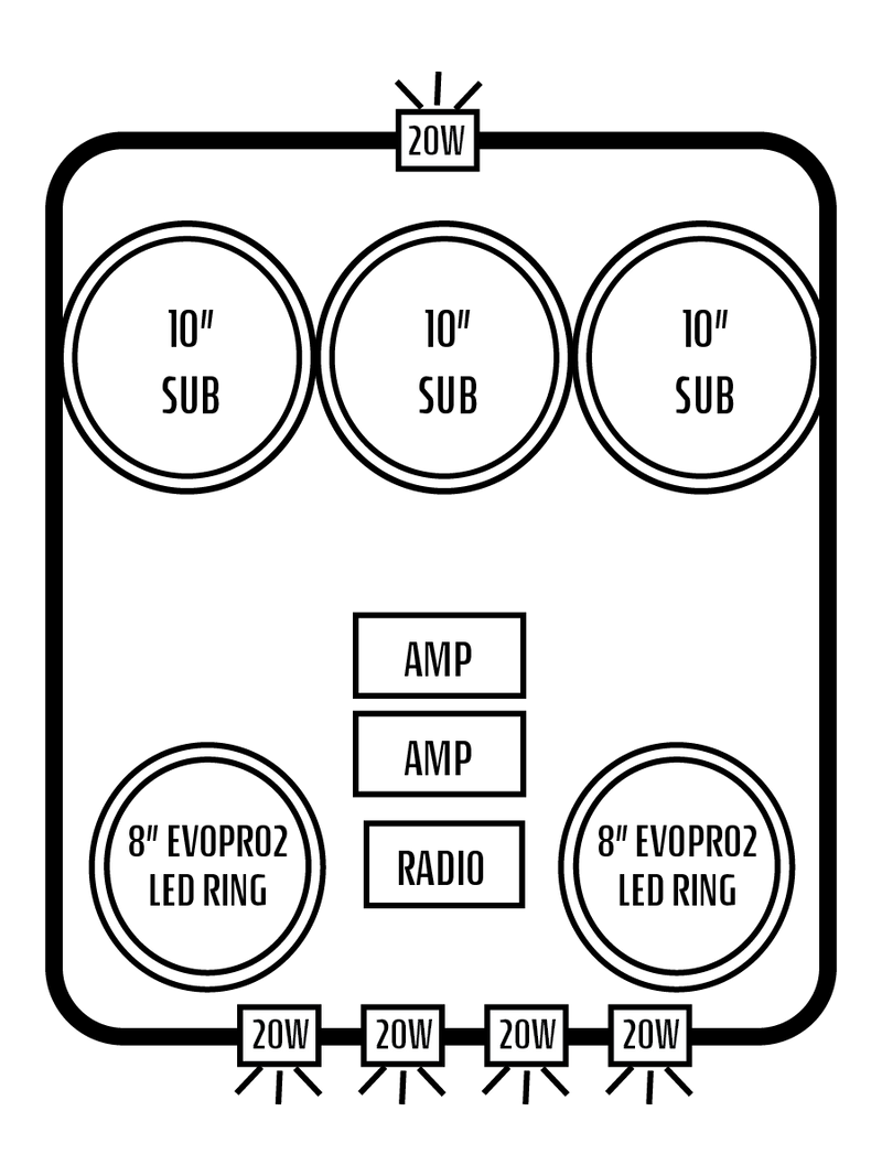 2026+ Can-Am Defender HD11 Limited/Cab Stereo Tops (2-Door)