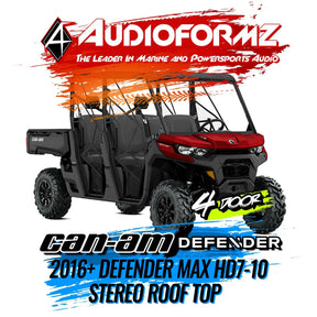 2016+ Can-Am Defender MAX HD7-HD10 Stereo Tops (4-Door) Can-Am