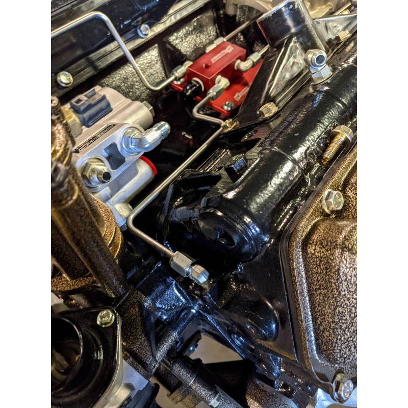 CNC Fabrication 4-Line Feed Valley Mount  Fuel Line Kit - 7.3 Powerstroke (E99)