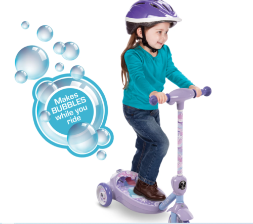 Disney Frozen 6V Electric Bubble Scooter for Kids - Purple, Ages 3+