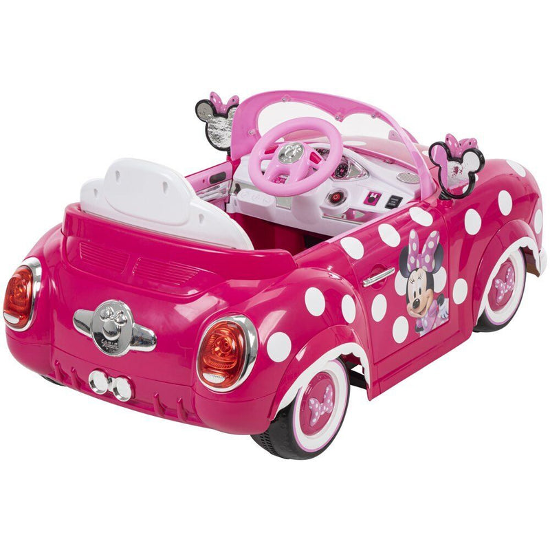 Disney Minnie Mouse Convertible 6-Volt Electric Ride-On Car for Young Fans