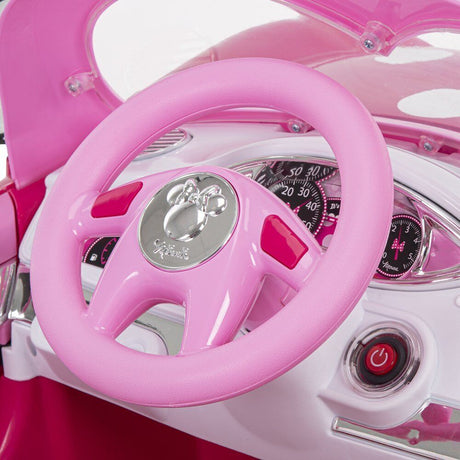 Disney Minnie Mouse Convertible 6-Volt Electric Ride-On Car for Young Fans