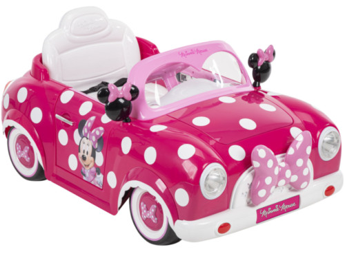 Disney Minnie Mouse Convertible Ride-On Car for Toddlers - 6-Volt Charger Included