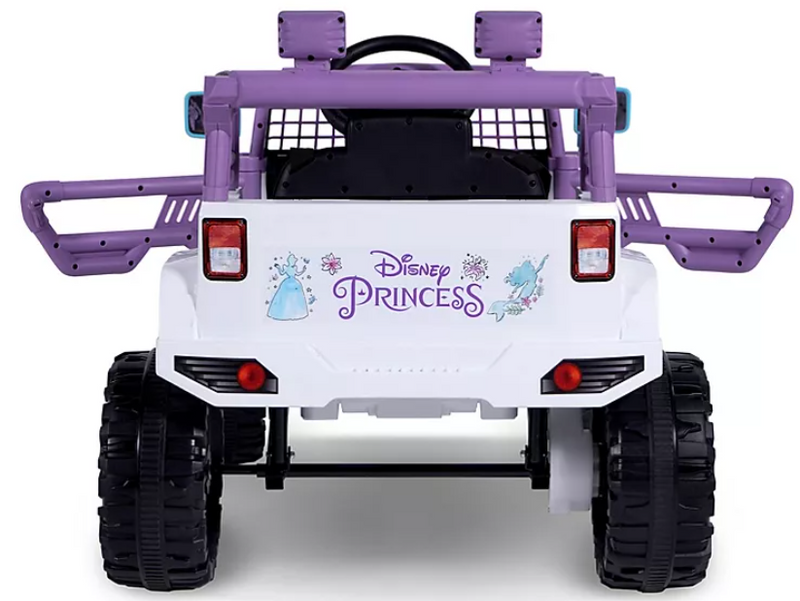 Disney Princess Electric Ride-On SUV for Girls - 6 Volt, White and Purple