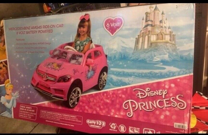 Disney Princess Mercedes 6V Pink Ride-On Car - Brand New in Box - Battery Powered Toy