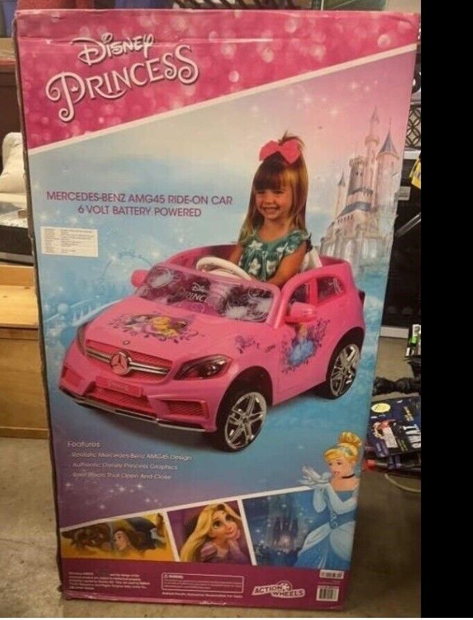 Disney Princess Mercedes 6V Pink Ride-On Car - Brand New in Box - Battery Powered Toy