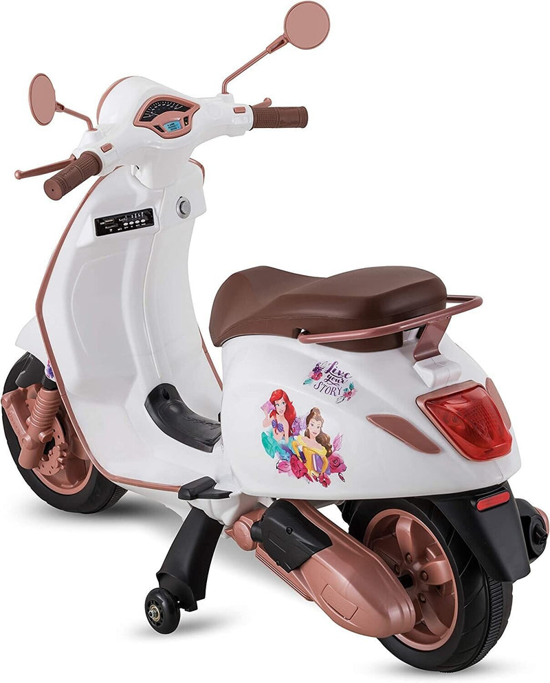 Disney Princess Vespa Scooter Electric Ride On Toy for Toddlers Ages 3-5