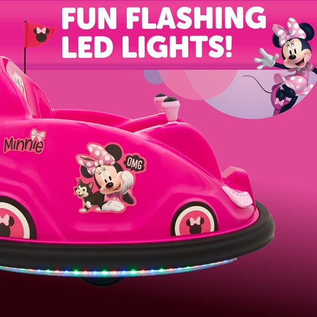 Disney's Minnie Mouse 6V Bumper Car, Battery-Powered Ride-On with Charger Included