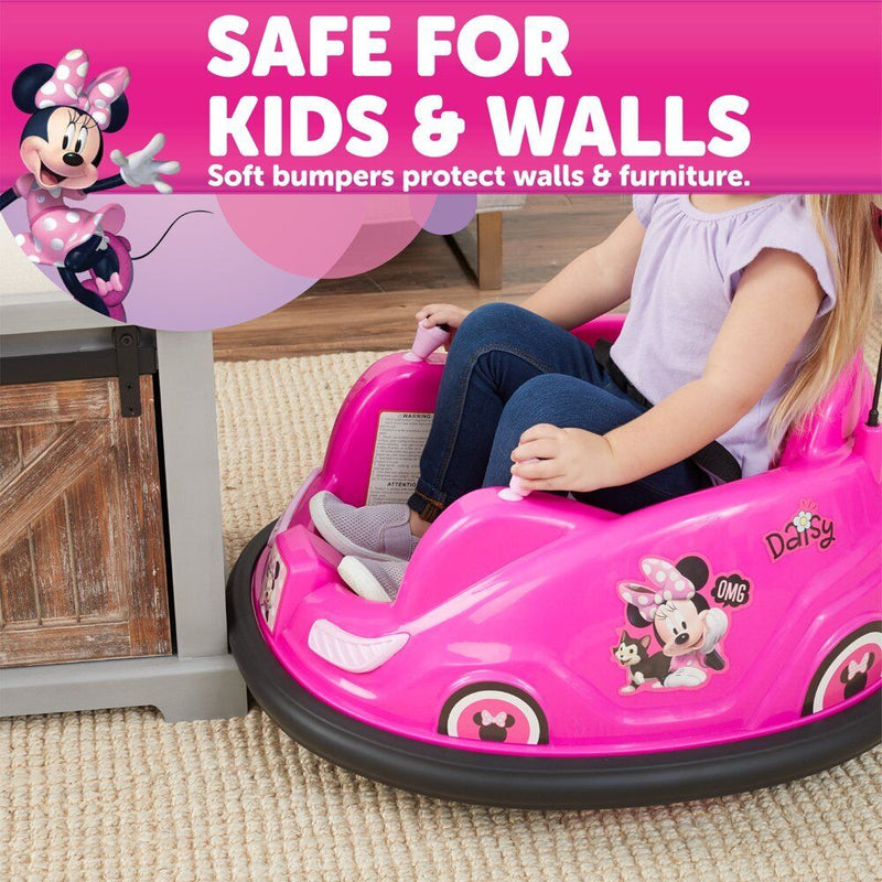 Disney's Minnie Mouse 6V Bumper Car, Battery-Powered Ride-On with Charger Included