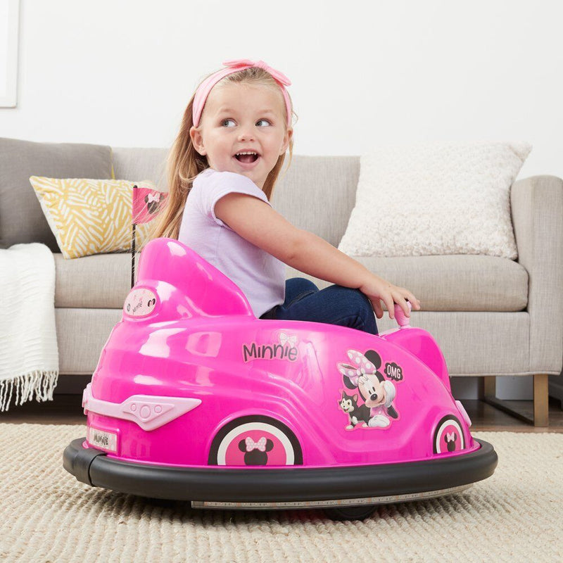 Disney's Minnie Mouse 6V Bumper Car, Battery-Powered Ride-On with Charger Included