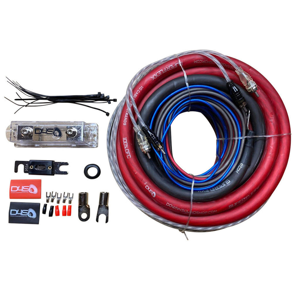 Down4Sound 0G Silver Tinned OFC Copper Amp Kit Down4Sound