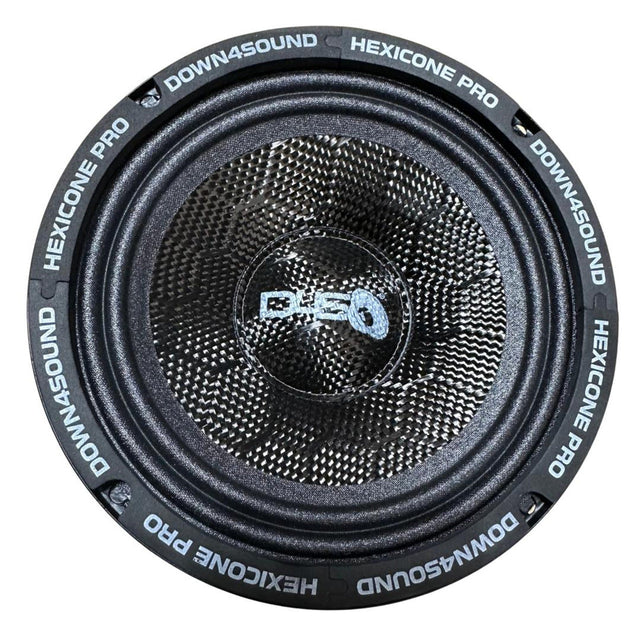 Down4Sound Hexicone PRO 6.5 SS4 All SZN 6.5" 200W RMS Carbon Fiber Pro Audio Speaker (Single) Down4Sound