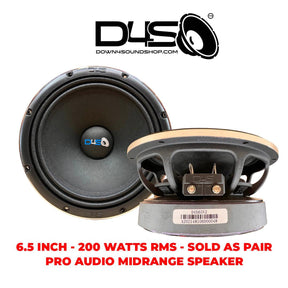 Down4Sound D4S-65 V2 6.5" 200W RMS Midrange Speakers 4-Ohm (Pair) Down4Sound