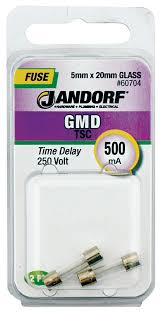 Jandorf Time Delay 250 Volt 500 mA Fuse #60704 Jandorf