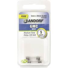 Jandorf  Fuse Gmc 5A Time Delay5mm x 20mm Glass #60696 Jandorf