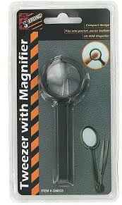 tweezer with magnifier TekShack