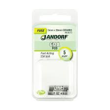 Jandorf Fuse GDA 5A Fast ACT Electrical Component, Clear #60670 Jandorf