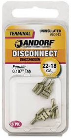 JANDORF TERMINAL DISCONNECT S22-18 UNINSULARED .187 TAB (5PK) 60943 Jandorf