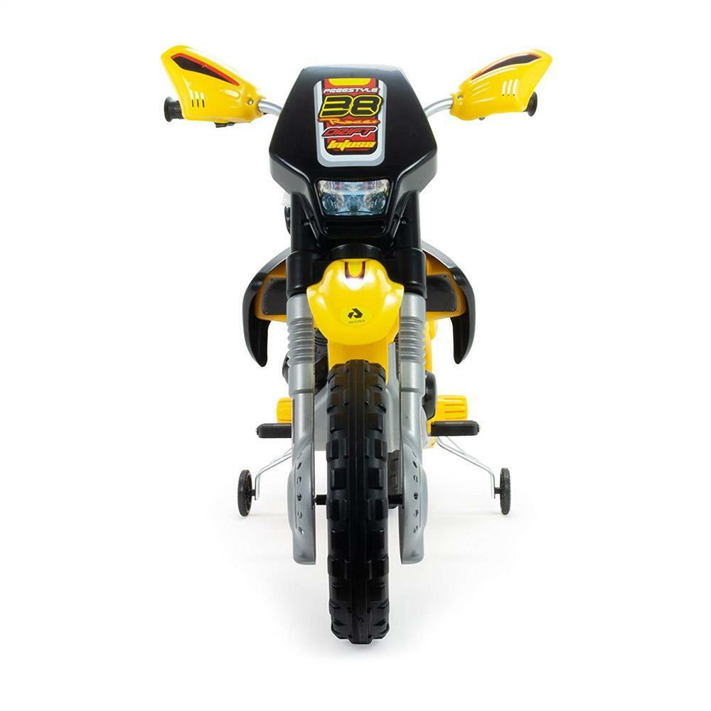 Drift ZX 12V Kids Dirt Bike Ride-On Motorcycle with Training Wheels - Suitable for Ages 3 and Up