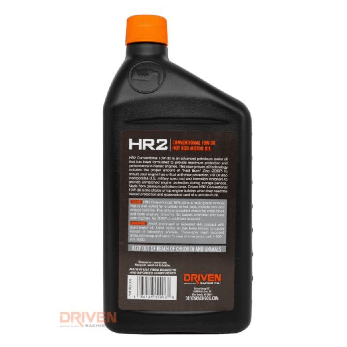 Driven Racing Oil HR2 10w-30 Conventional Hot Rod Oil (02006)