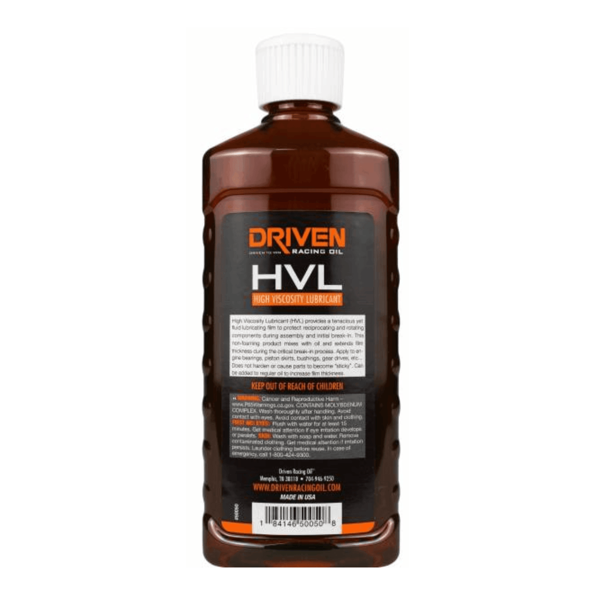 Driven Racing Oil HVL High Viscosity Lubricant 8oz Bottle (50050)
