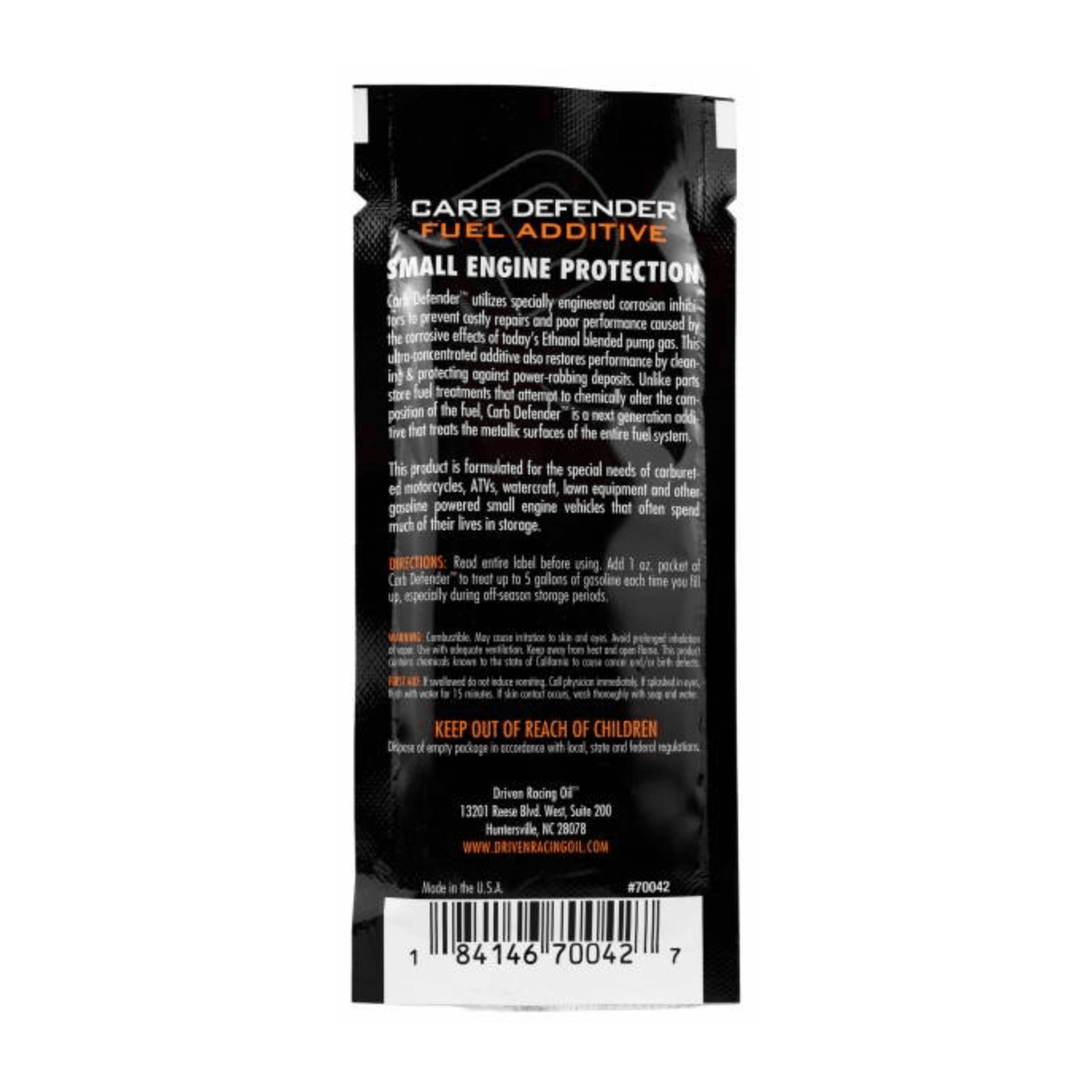 Driven Racing Oil Small Engine Carb Defender 1 oz Packet (70042)