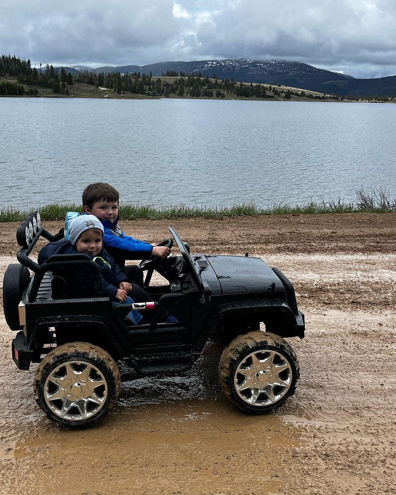24 Volt 2 Seater 4x4 Electric Ride On Jeep Style Rubber Tires Fully Loaded Truck UTV ATV For Kids W/Magic Cars® Wireless Parental Control
