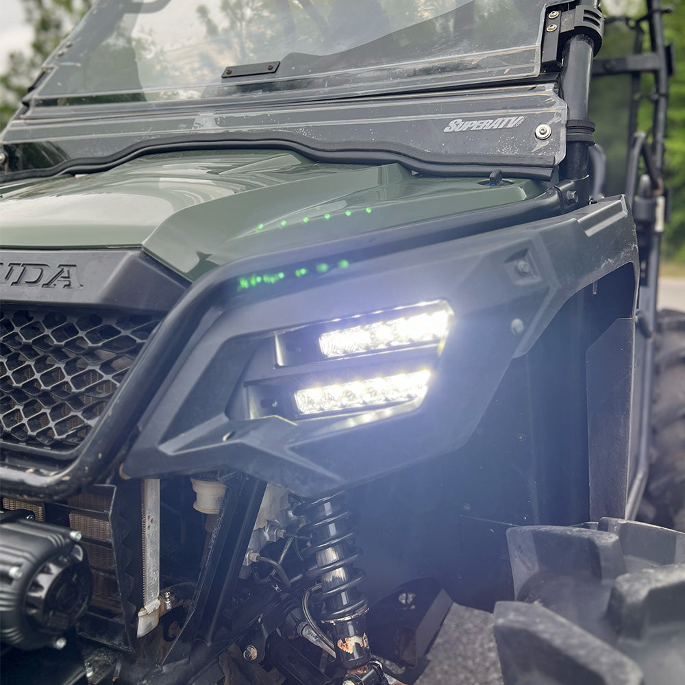 Dual Wide 8" LED Headlights for Honda Pioneer 520 Vessel Powersports