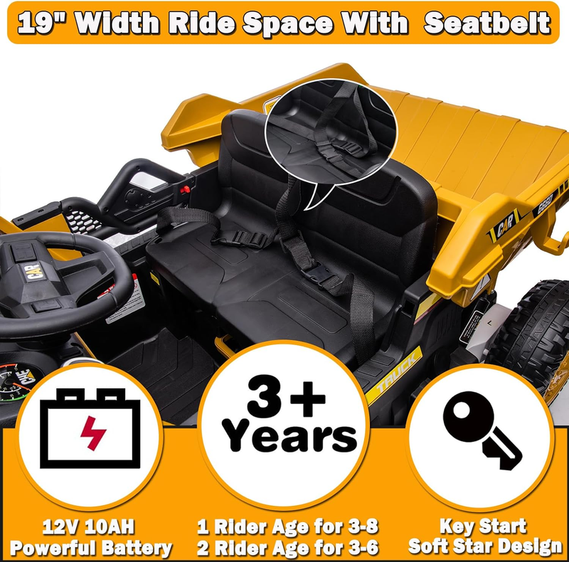 12V Dump Truck Ride-On Toy - Perfect for Little Construction Workers!