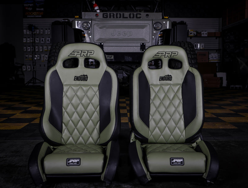 PRP 03-06 Jeep Wrangler TJ Enduro Elite Suspension Seat Trek Edition - Gray (Pair)