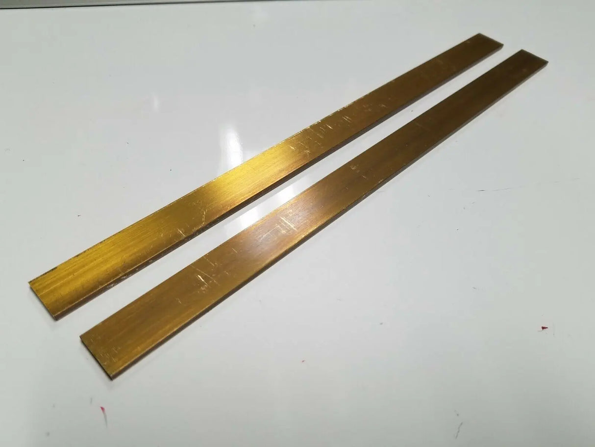 1/8" x 3/4" C360 BRASS FLAT BAR 12" long Solid .125" Plate Mill Stock (2 Pcs) Unbranded