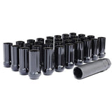 Bulge Acorn 9/16-18 Lug Nuts Splined - Black
