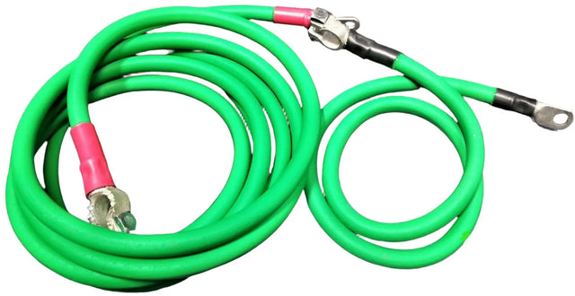 Battery Relocation Kit, 1/0 GAUGE HD, Top Post 350 AMPS USA MADE SAE GREEN 16'/4' AC/DC WIRE AND SUPPLY