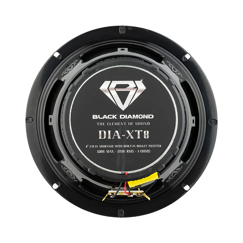 (CLEARANCE) Black Diamond Car Audio 8" Mid-Range Loud Speaker 4 Ohm 550W NEO Tweeter DIA-XT8